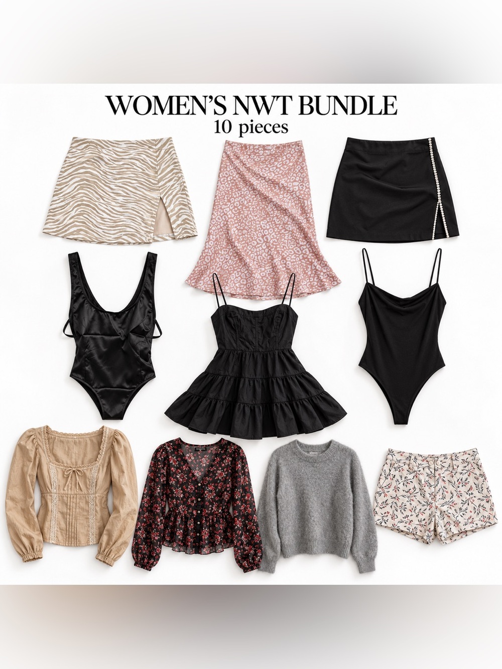Women’s 10-Piece Mixed Brands Bundle New